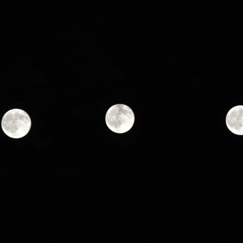 月の多重露光撮影の実験